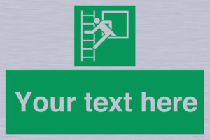 Custom Emergency Escape Ladder Sign